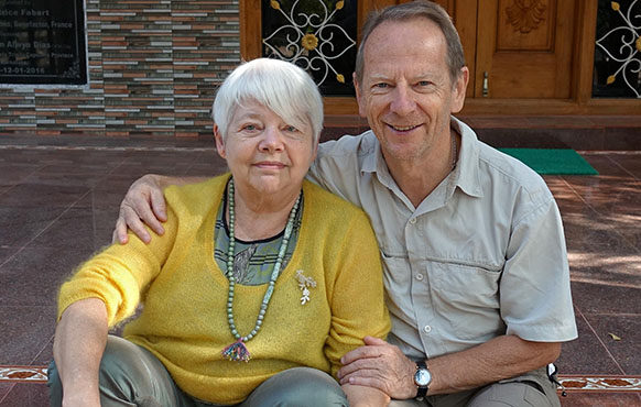 Liliy Jattiot, marraine de l'association, et Daniel Helbert, fondateur