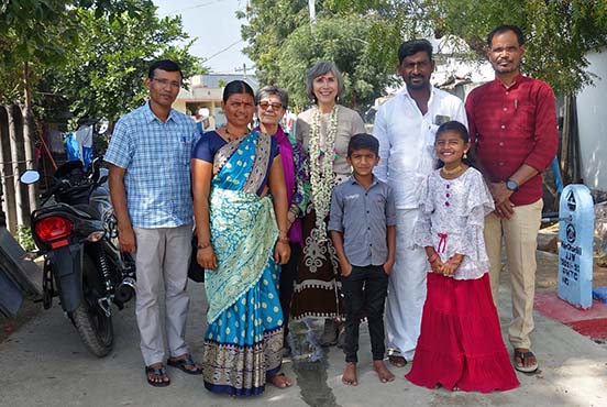 visite aux familles des enfants parrainés