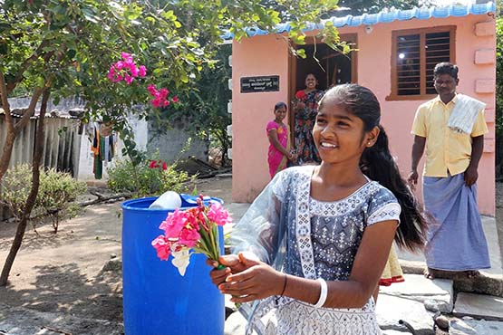 visite aux familles des enfants parrainés