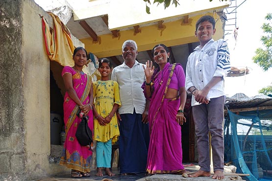 visite aux familles des enfants parrainés